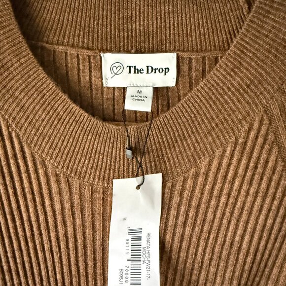 NWT The Drop Women's Renata Rib Midi Long Sleeve Sweater Dress Medium - Picture 7 of 7